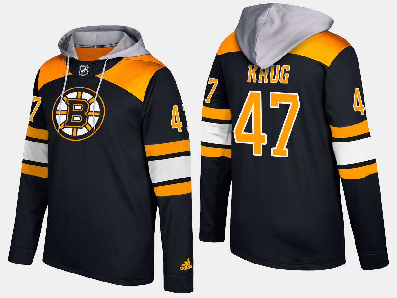 Men NHL Boston bruins 47 torey krug black hoodie